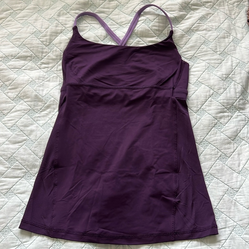 Lululemon purple cross back tank 4